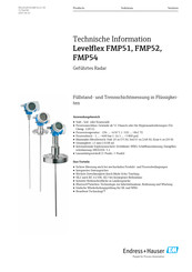 Endress+Hauser Levelflex FMP52 Technische Information