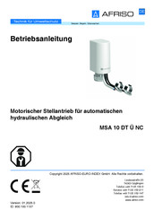 AFRISO MSA 10 DT U NC Betriebsanleitung