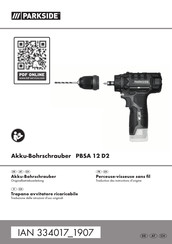 Parkside PBSA 12 D2 Originalbetriebsanleitung