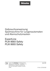 Miele ExpertLine PLW 8693 Gebrauchsanweisung
