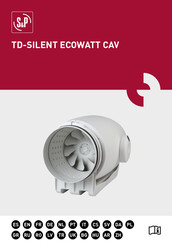 S&P TD-SILENT ECOWATT CAV-Serie Bedienungsanleitung