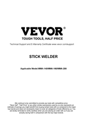 VEVOR MMA-140 Bedienungsanleitung