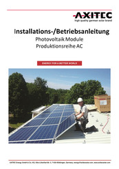 AXITEC AC-410MH/108V10BB Installations-/Betriebsanleitung
