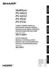 Sharp MultiSync PN-M552 Installationsanweisung