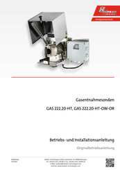 Bühler Technologies GAS 222.20-HT Betriebs Und Installationsanleitung
