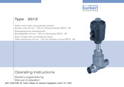 bürkert 2012 Bedienungsanleitung