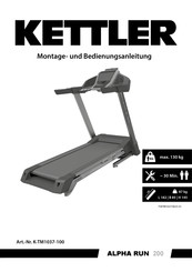 Kettler ALPHA RUN 200 Montage- Und Bedienungsanleitung