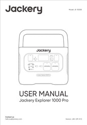 Jackery Explorer 1000 Pro Bedienungsanleitung