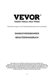 VEVOR SSTZ-002 Benutzerhandbuch
