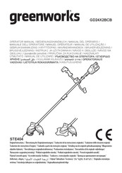 Greenworks GD24X2BCB Bedienungshandbuch