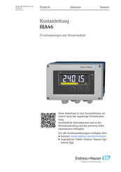 Endress+Hauser RIA46 Kurzanleitung
