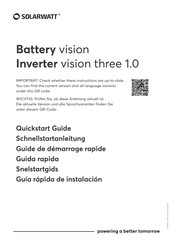 SOLARWATT Inverter vision three 1.0 Bedienungsanleitung