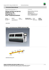 Weinig Hydromat 3000 Technische Beschreibung