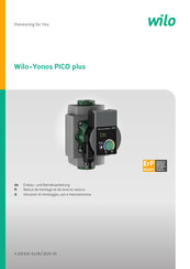 Wilo Yonos PICO plus Einbau- Und Betriebsanleitung
