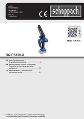 Scheppach BC-PS150-X Originalbetriebsanleitung