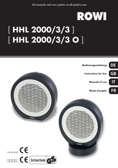 Rowi HHL 2000/3/3 Bedienungsanleitung