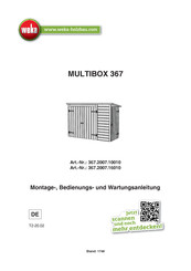 Weka MULTIBOX 367 Montage-, Bedienungs- Und Wartungsanleitung
