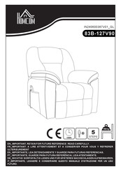 HOMCOM 83B-127V90 Bedienungsanleitung