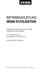 STIER 903425 Betriebsanleitung