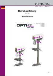 Optimum OPTIdrill DP 26-F Betriebsanleitung