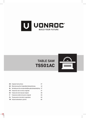 VONROC TS501AC Bersetzung Der Originalbetriebsanleitung