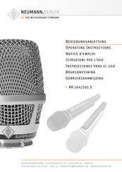 Neumann.Berlin KK 104 S Bedienungsanleitung