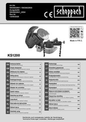 Scheppach KS1200 Originalbetriebsanleitung