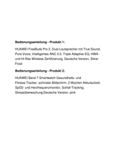 Huawei FreeBuds Pro 2 Bedienungsanleitung