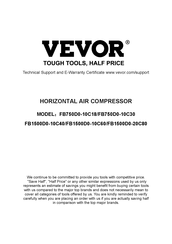 VEVOR FB750D0-10C18 Bedienungsanleitung