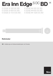 Nice E EDGE SI 1012 DC Installierungs-Und Gebrauchsanleitungen Und Hinweise