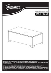 Outsunny 867-229V00 Bedienungsanleitung