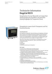 Endress+Hauser EngyCal RS33 Technische Information