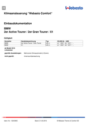 Webasto Comfort Einbaudokumentation
