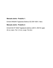 EINHELL GC-EM 1030/1 Originalbetriebsanleitung