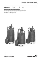 Grundfos Unilift CC 7 Montage- Und Betriebsanleitung
