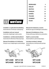 Vetus WP2408B Installations- Und Benutzerhandbuch