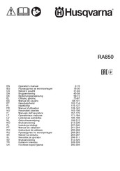 Husqvarna RA850 Bedienungsanweisung