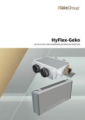 FläktGroup HyFlex-Geko Installation, Inbetriebnahme, Bedienung, Wartung Und Instandhaltung