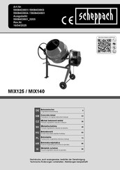Scheppach MIX125 Originalbetriebsanleitung