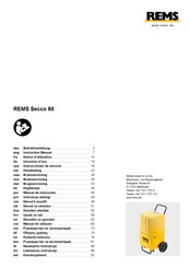 REMS Secco 80 Betriebsanleitung