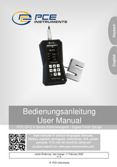 PCE Instruments PCE-DFG 5K XF Bedienungsanleitung