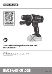 Parkside PSBSA 20-Li C3 Originalbetriebsanleitung