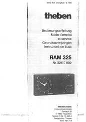 Theben RAM 325 Bedienungsanleitung