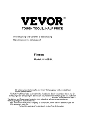 VEVOR 8102E-8L/32 Bedienungsanleitung