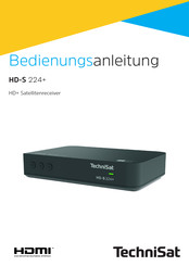 TechniSat HD-S 224+ Bedienungsanleitung
