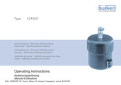 bürkert CLASSIC 2012 Bedienungsanleitung