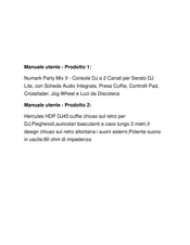 Numark PARTY MIX Benutzerhandbuch