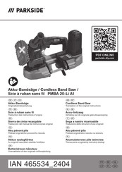 Parkside PMBA 20-Li A1 Originalbetriebsanleitung
