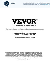 VEVOR BCD32 Bedienungsanleitung