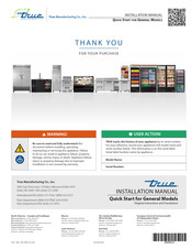 True Manufacturing Company CVM-11 Installationshandbuch